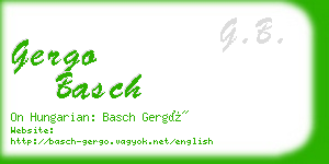 gergo basch business card